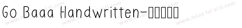 Go Baaa Handwritten字体转换